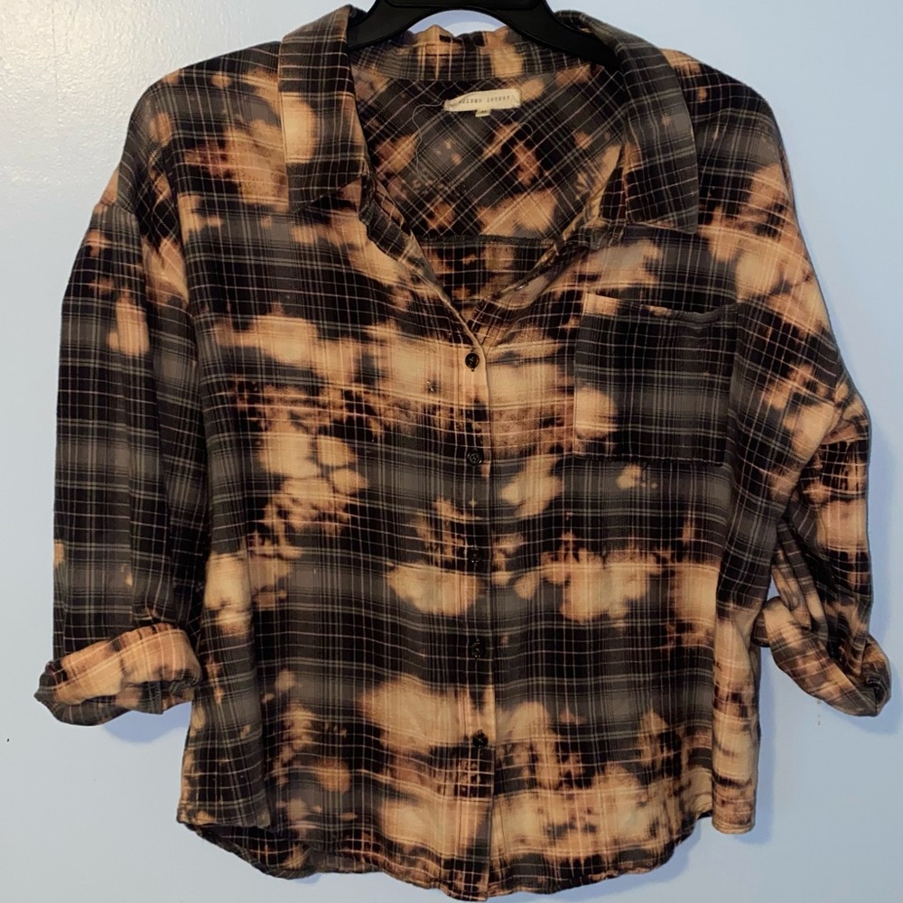 GILDED INTENT Women's Bleached Flannel Button-Up – Medium